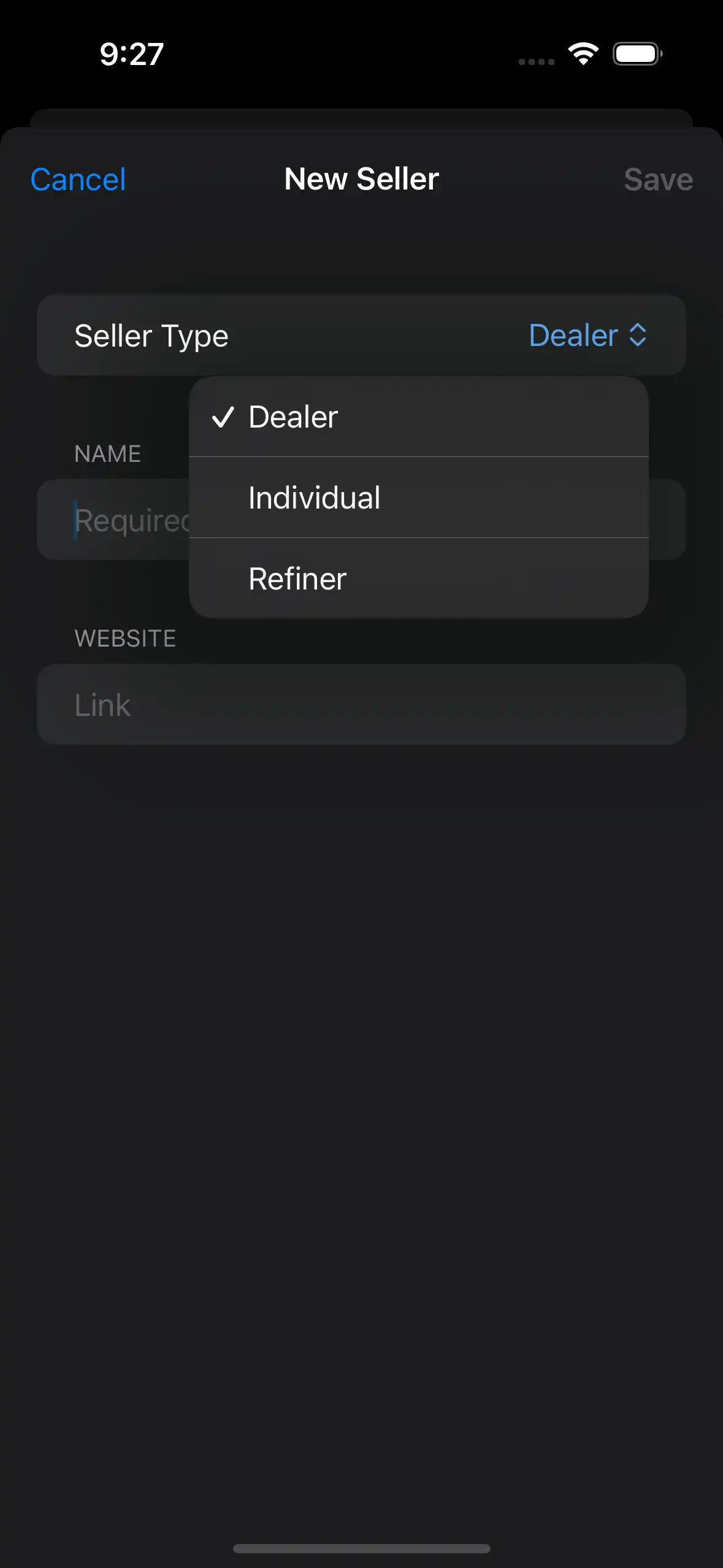 Create seller